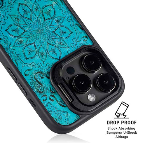Blue Zen Ginseng iPhone 15 Pro Kickstand Case